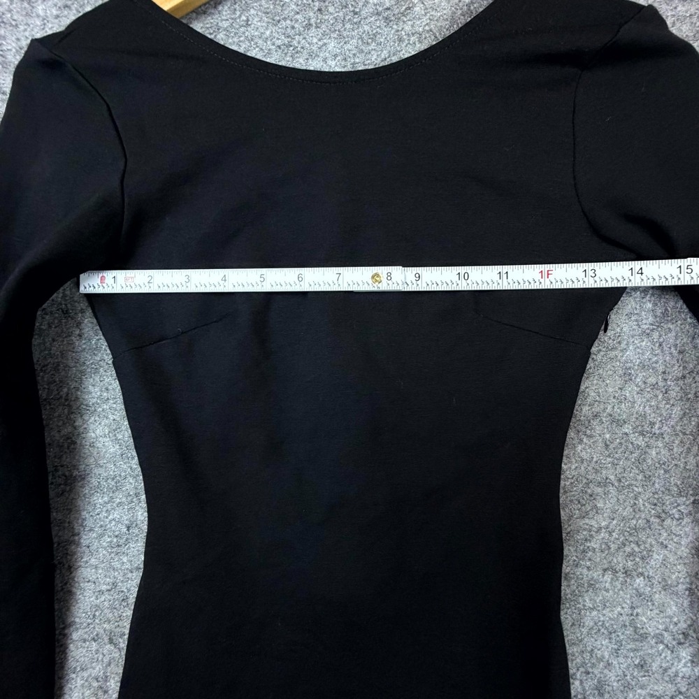 Lulus Va Va Voom Backless Bodycon Dress Womens XS Black LBD Deep V‎ Plunge Back - Picture 4 of 7